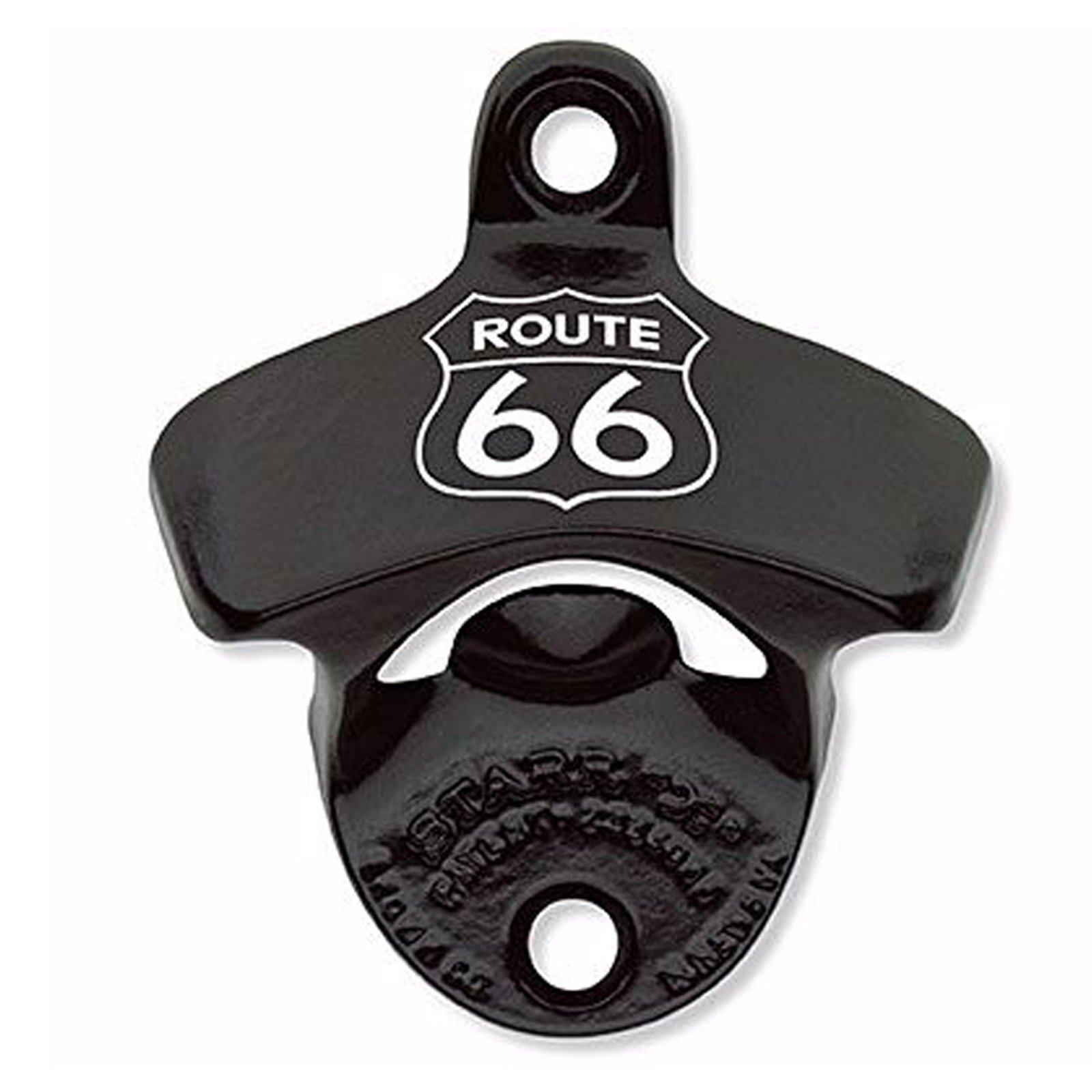 Wandflaschenöffner Route 66 schwarz