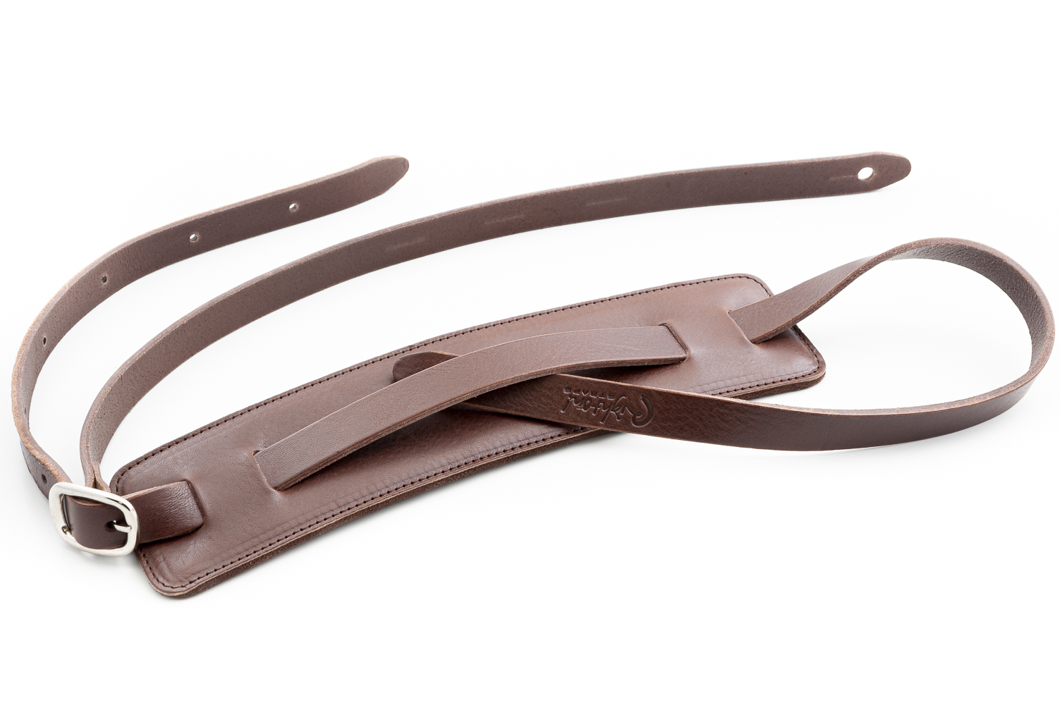 Slim Classic Brown Saddle Guitar Strap