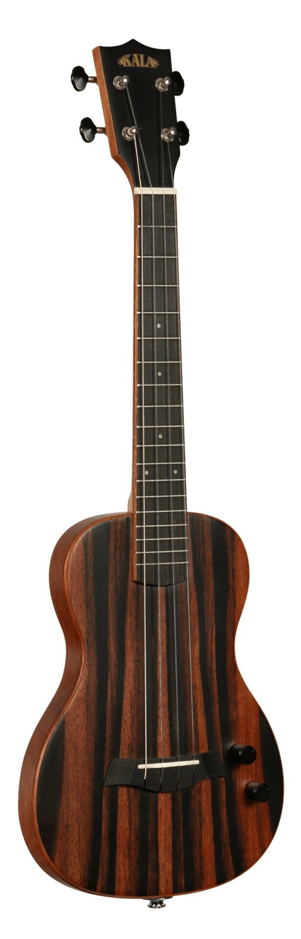 KA-SB-EBY-T - Solid Body Electric Striped Ebony Tenor Ukulele, with Bag