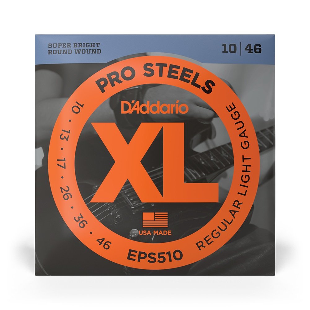 EPS510 ProSteels Electric Guitar Strings, Regular Light, 10-46
