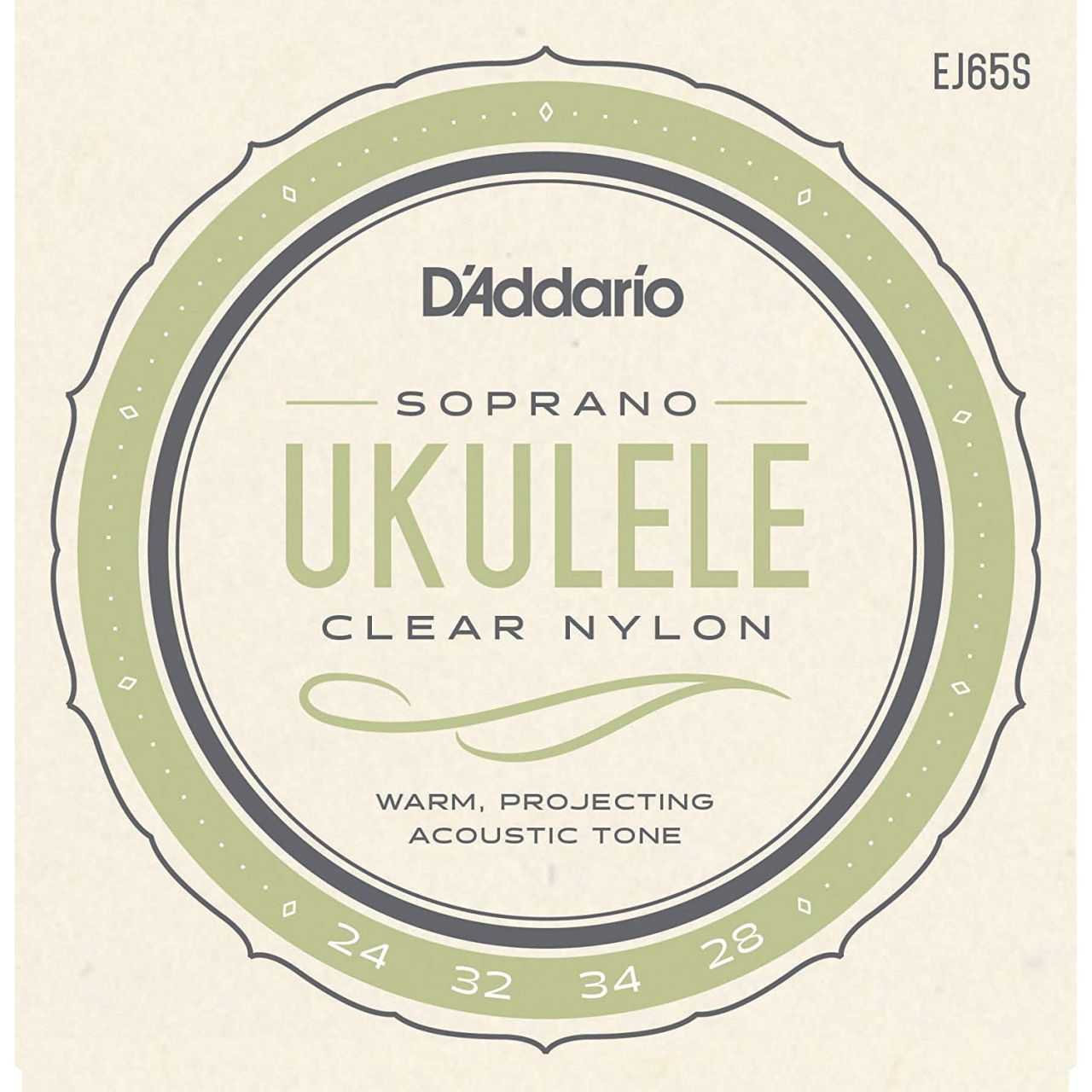 EJ65S Pro-Arté Custom Extruded Nylon Ukulele Strings, Soprano