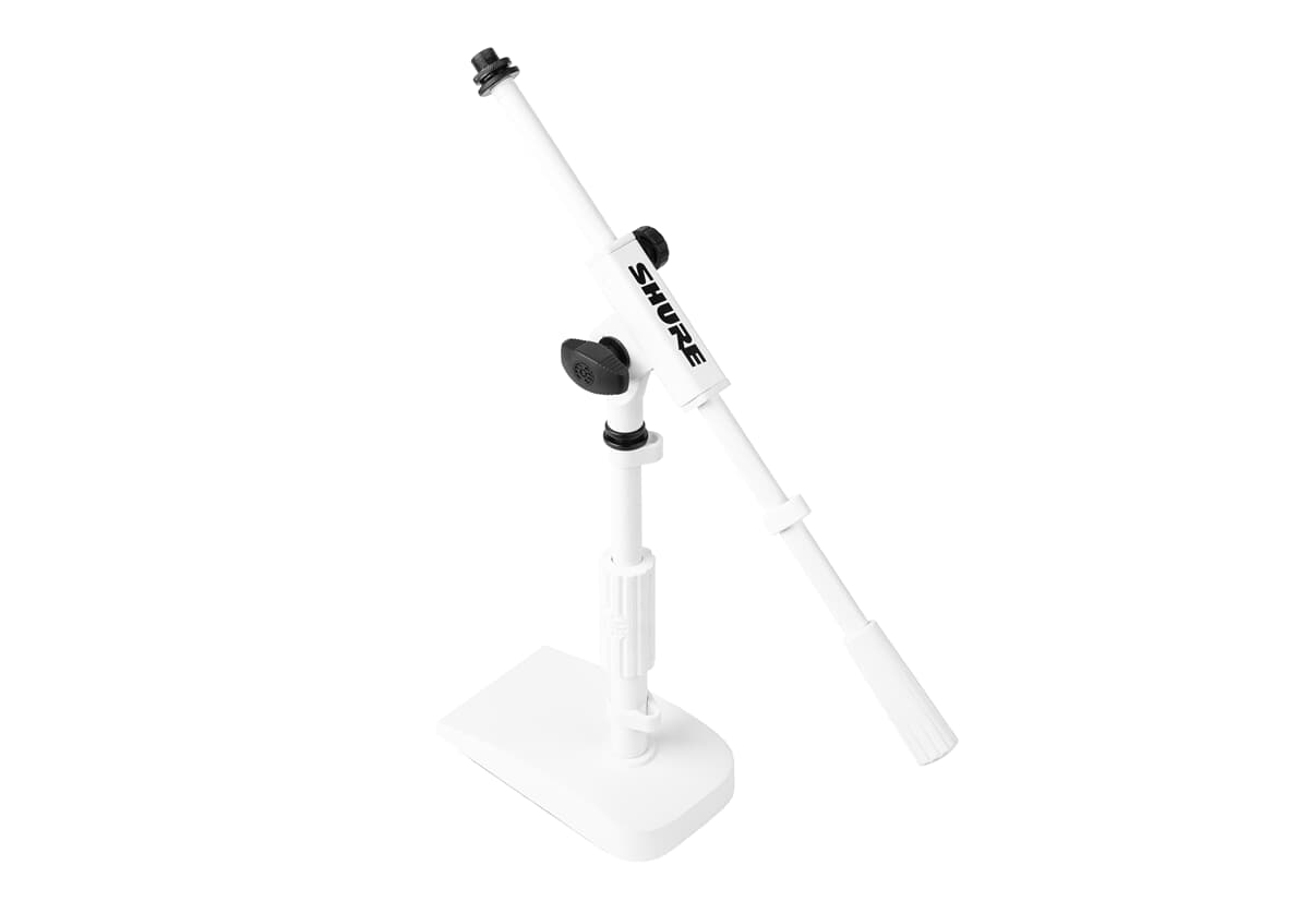 Low-Profile Boom Mic Stand - Weiß