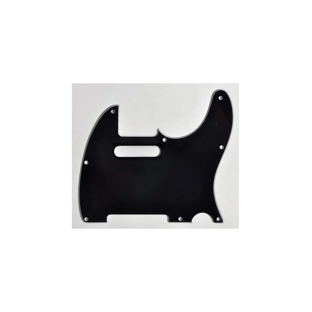PGT3B 8-Loch Tele Pickguard - schwarz, 3-lagig
