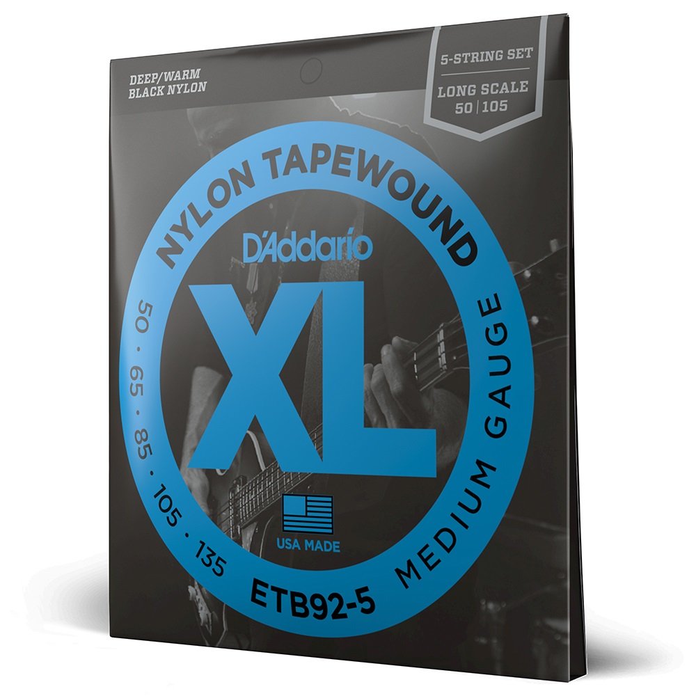 ETB92-5 Tapewound Saiten für 5-saitige Bassgitarre, mit Band umsponnen, Medium, 50-135, Long Scale