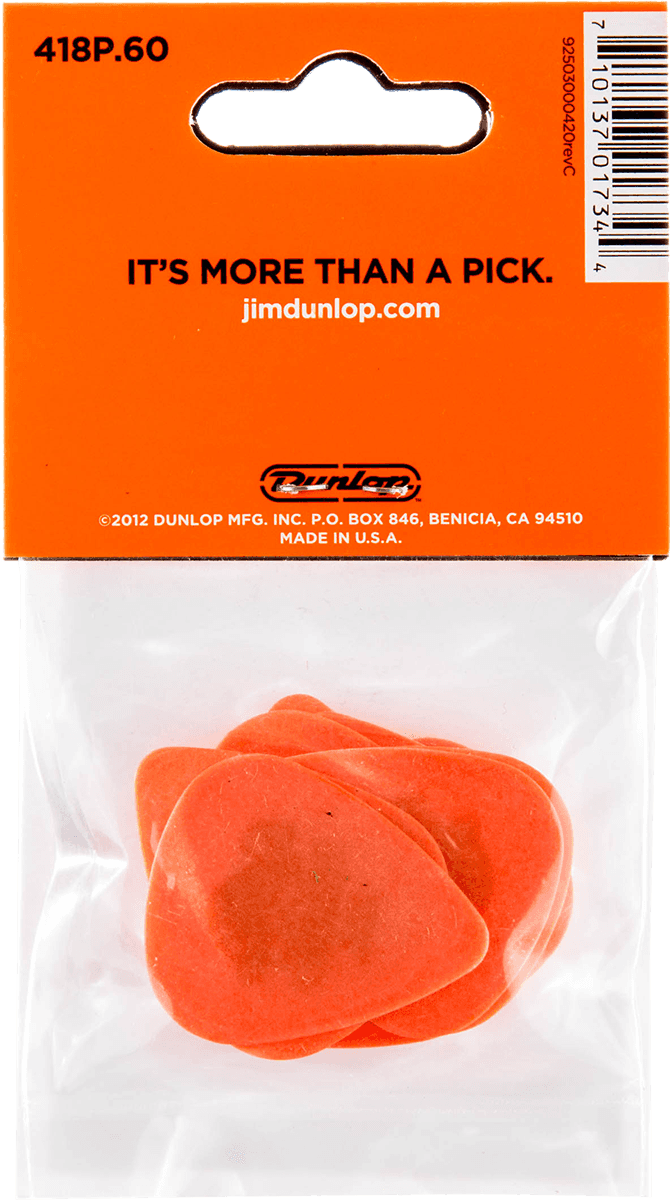 Tortex Standard 0.60mm orange Players Pack (12 Stück)