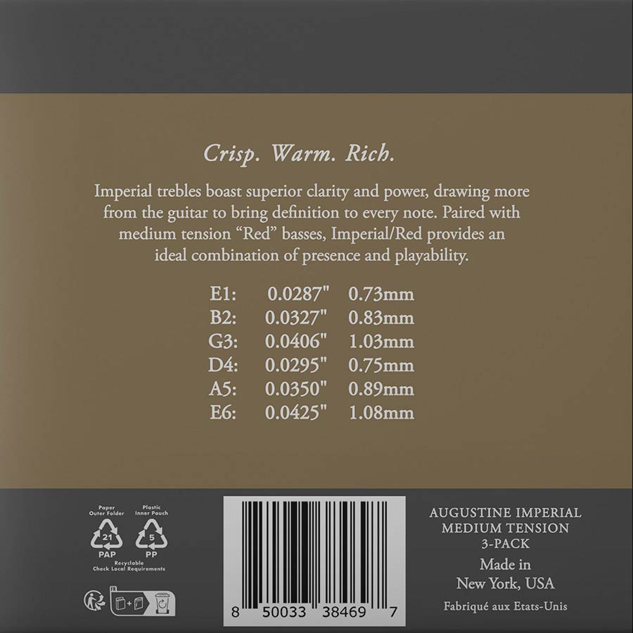 Imperial Red String Set Classic, Medium Tension - 3er Pack