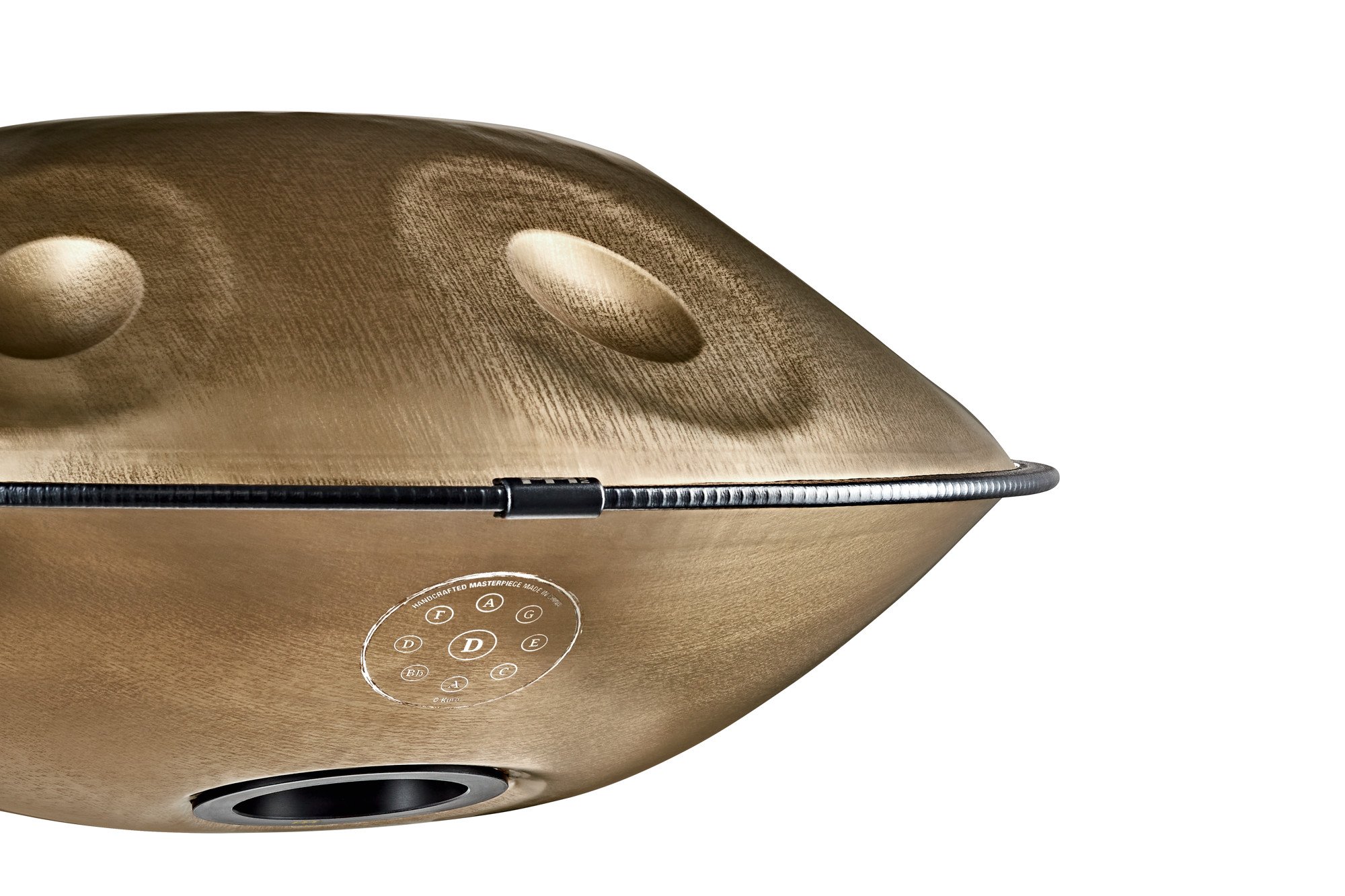 HPSTL90 Sensory Handpan Edelstahl D Kurd 9 Töne 440 Hz - Vintage Gold