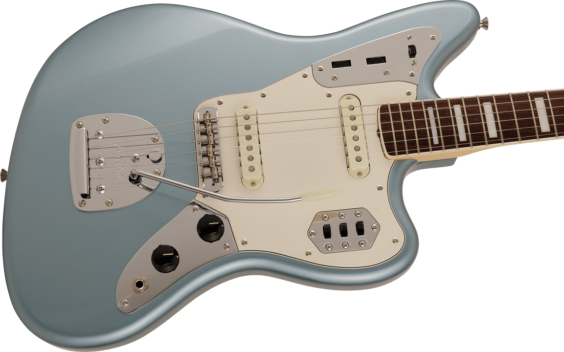 2023 Collection Made in Japan Traditional Late 60s Jaguar®, Rosewood Fingerboard, Ice Blue Metallic
