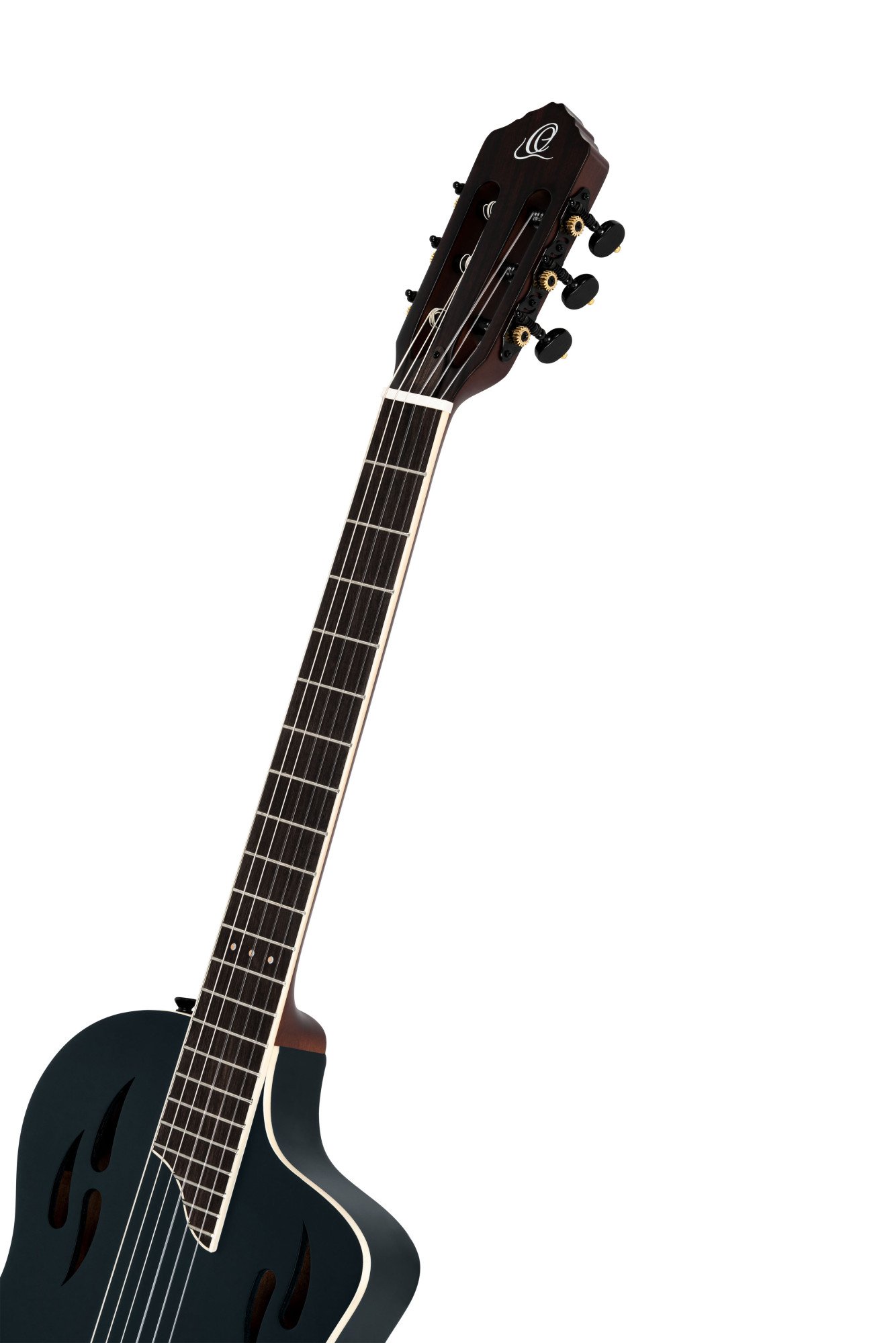 TourPlayer DeLuxe Nylon String Gitarre - Fichte Schwarz + Bag