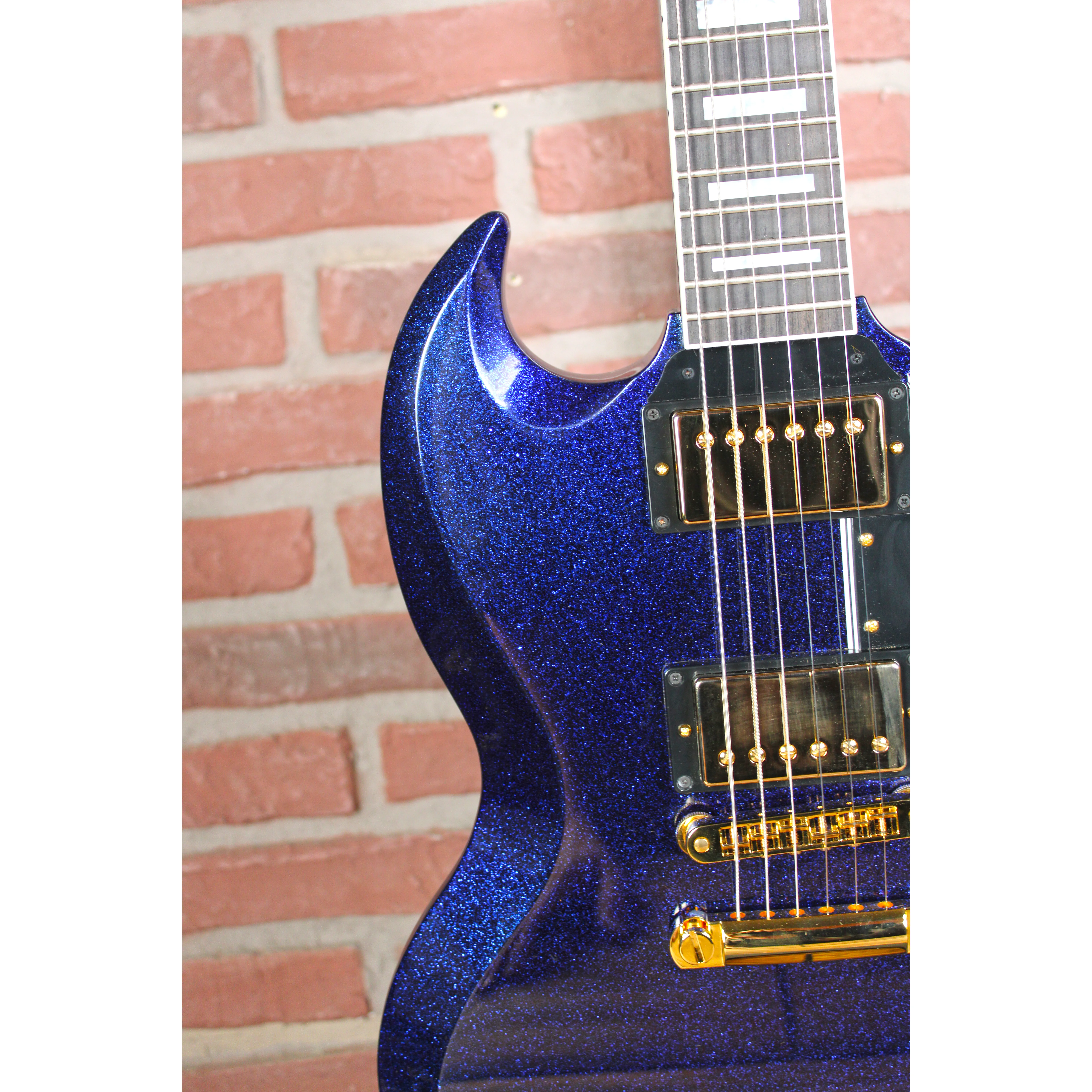 Gibson Custom M2M SG Custom Brunswick Blue von unten Ansicht 