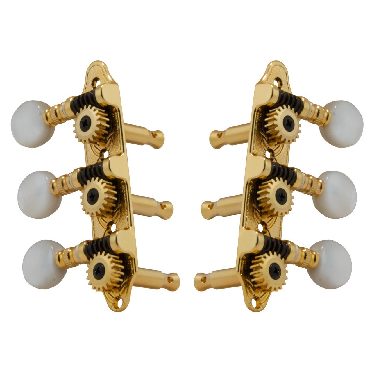 608G Sta-Tite Mini 3-On-A-Plate - Guitar Machine Heads, 3 + 3 - Gold