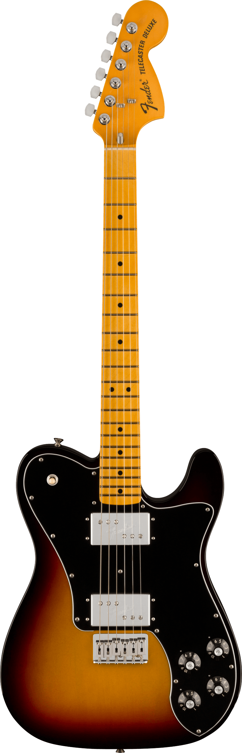 American Vintage II 1975 Telecaster® Deluxe, Maple Fingerboard, 3-Color Sunburst