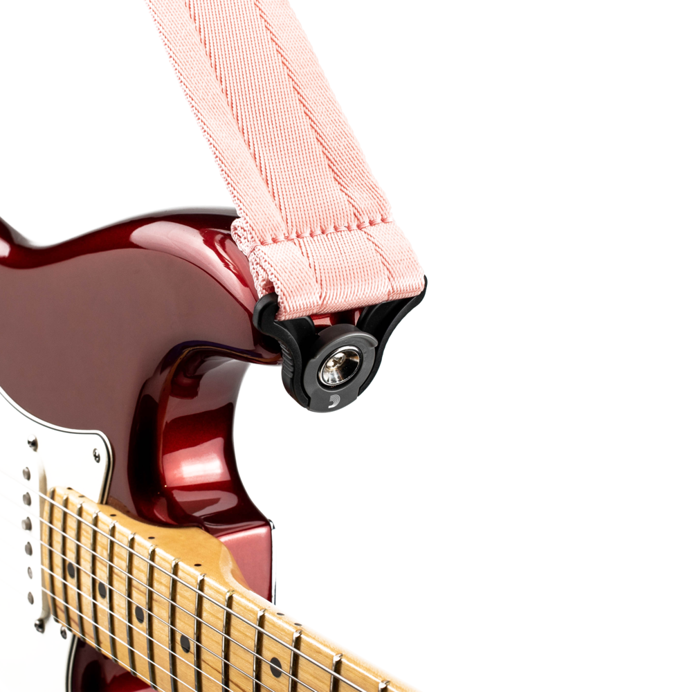Auto Lock Guitar Strap, New Rose