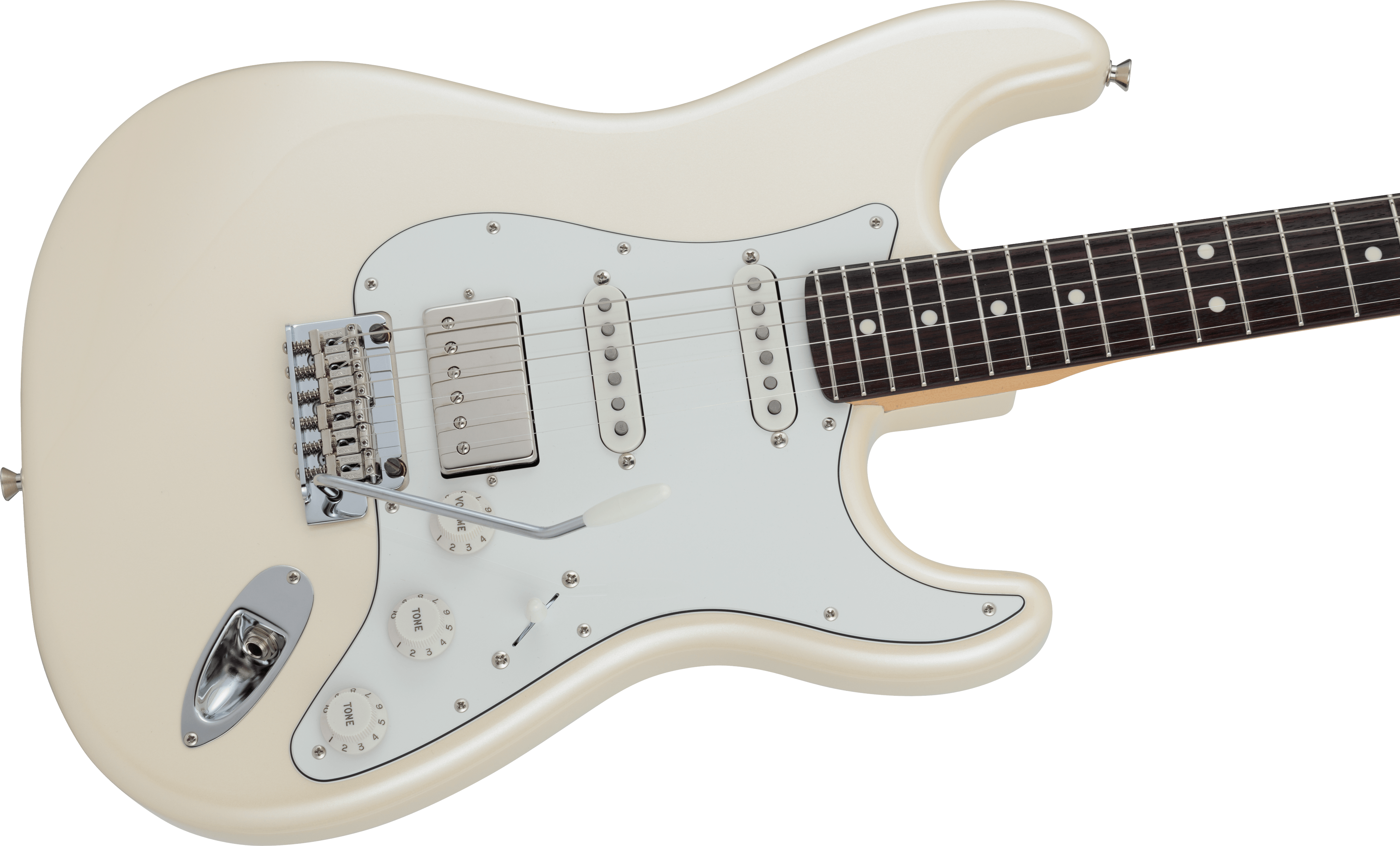 2024 Collection Made in Japan Hybrid II Stratocaster® HSS, Rosewood Fingerboard, Olympic Pearl
