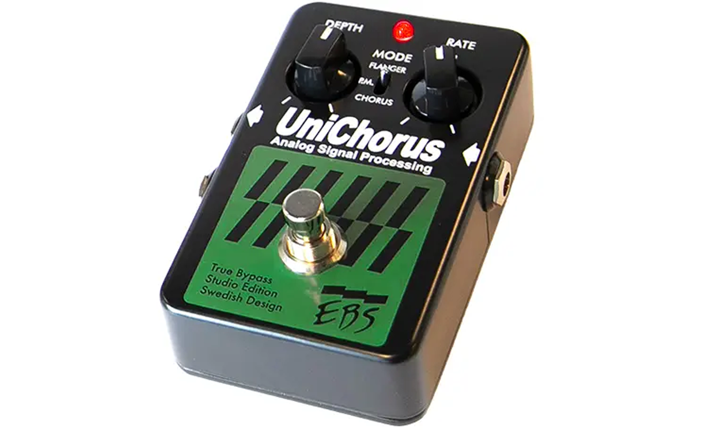 Gitarreneffektpedal, Chorus-Effekt, Metallgehäuse, Schwarz-grün, Drehregler