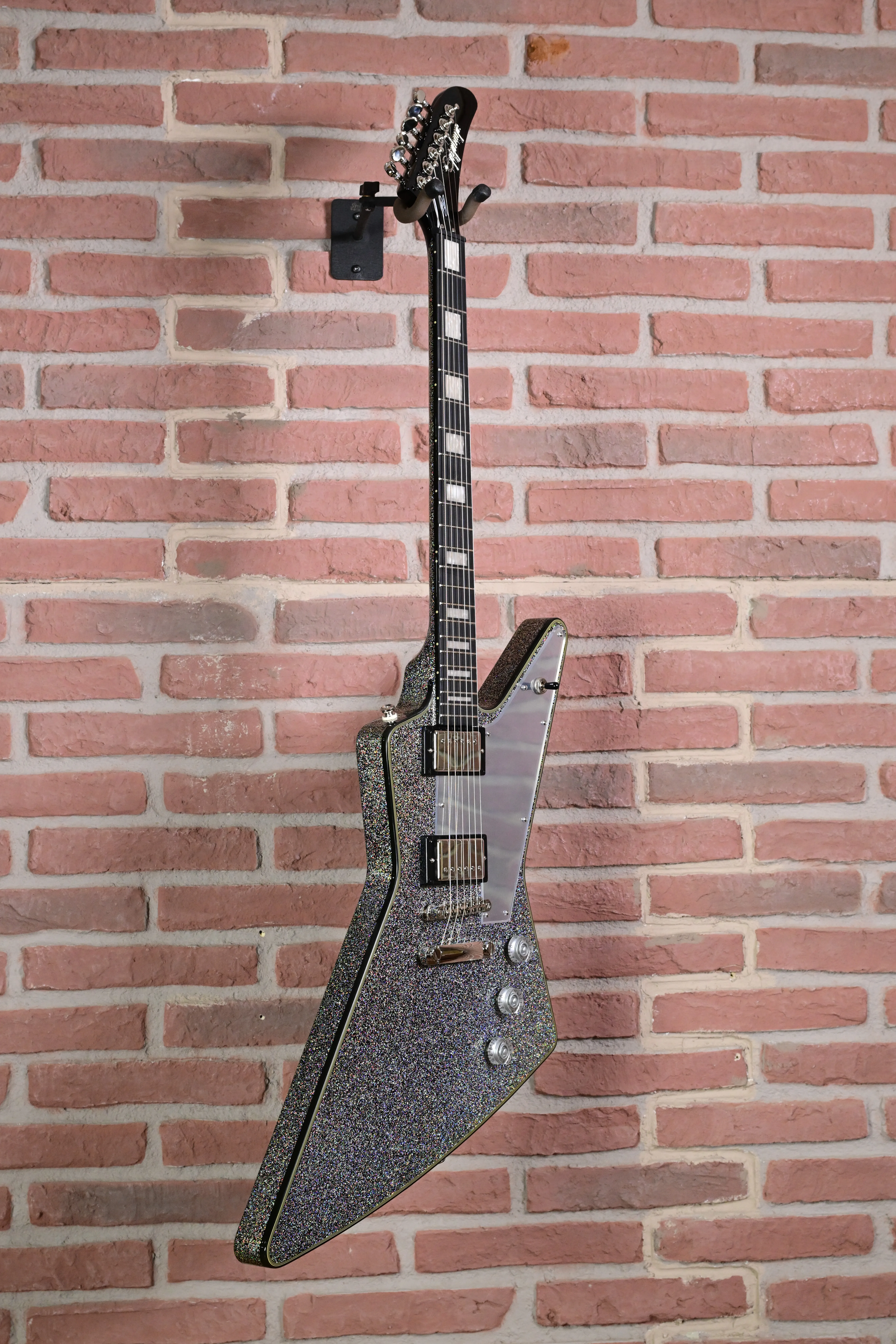 Lzzy Hale Explorer Custom Black Diamond Holographic Sparkle