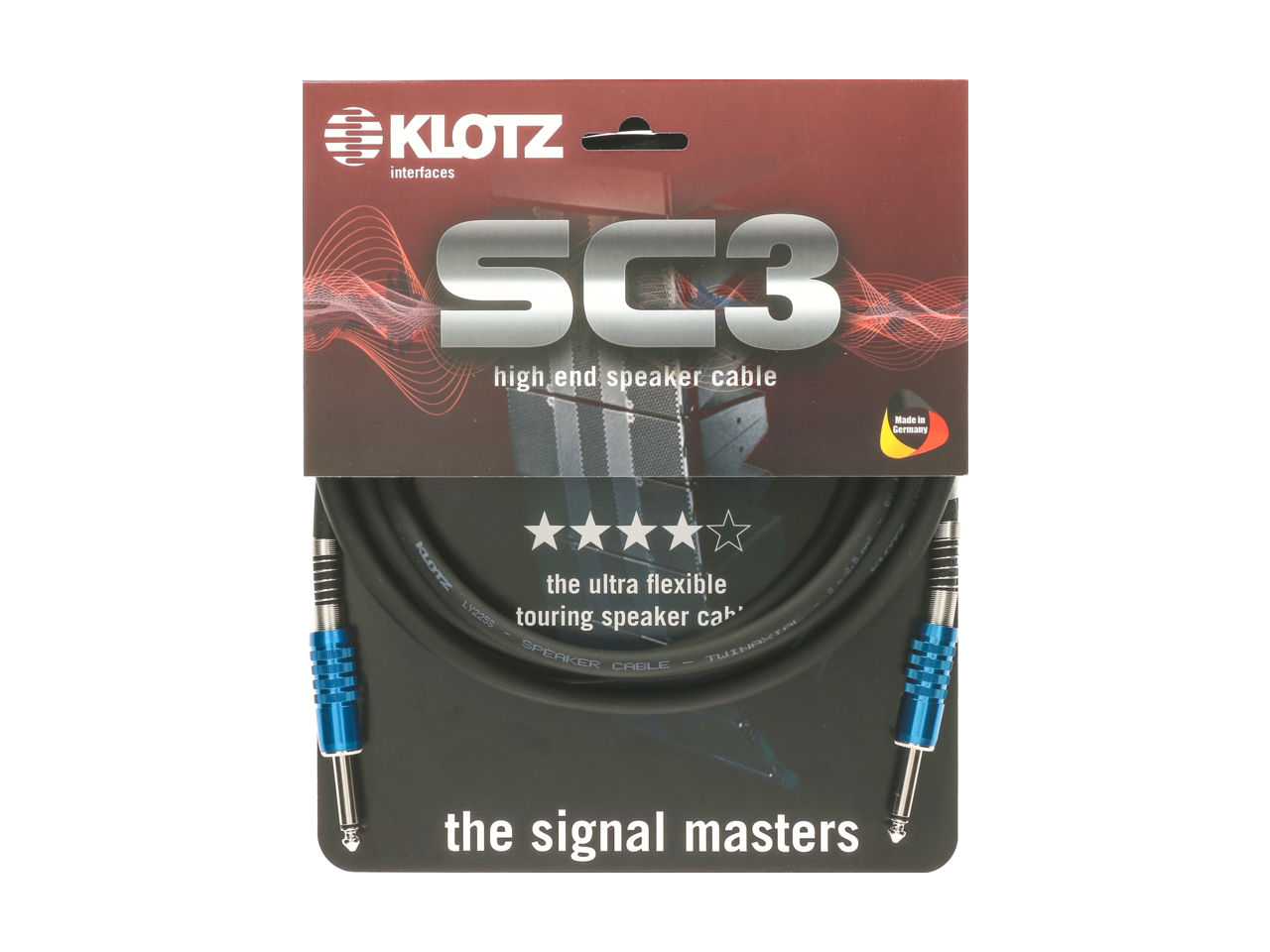 High End Lautsprecherkabel, 2 x 2,5 mm² - 2 m