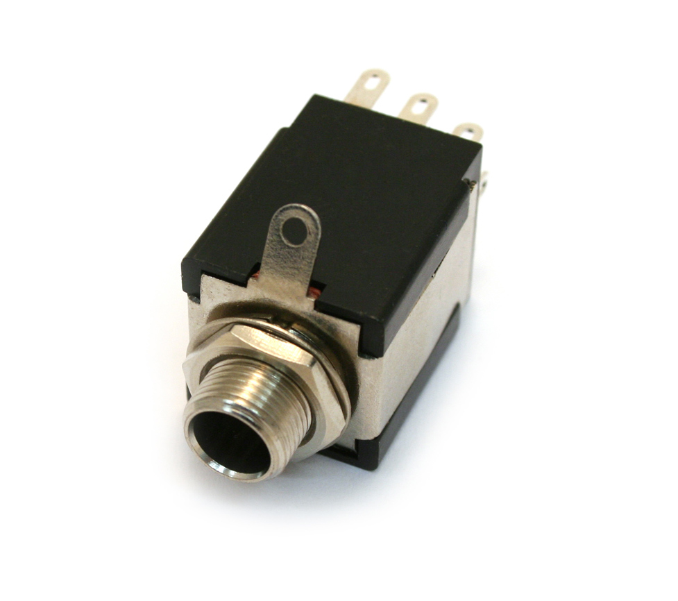 1/4" Jack with Battery Switching Pin and Mounting Hardware